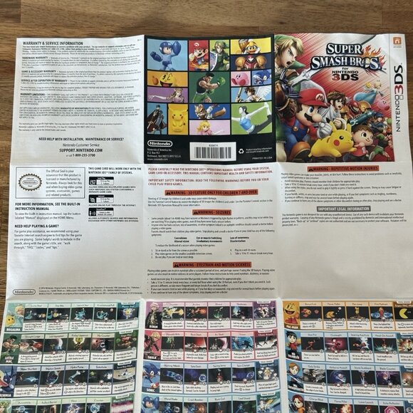 Super Smash Bros. (Nintendo 3DS, 2014) Authentic! Case & Manual Only READ! - Picture 8 of 15